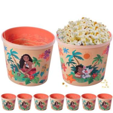 Imagem de 10 Potes Pipoca Princesa Moana Festa Infantil Lembrancinha p/ Sacolinh