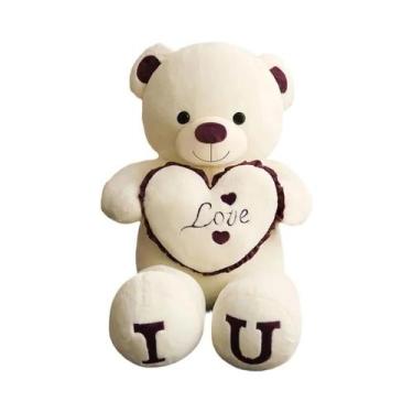 Imagem de Urso De Pelúcia Grande De 100cm I LOVE YOU, Brinquedo Adorável E Macio