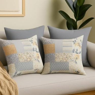 Imagem de Conjunto De Quatro Capas Decorativas Para Almofadas – Para Salas De Estar, SofáS E Camas(PER WORK/CINZA)