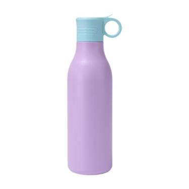 Imagem de Bothyi Garrafa Térmica Isolada de 550ml com Parede Dupla, Portátil e de Grande Capacidade, em aço Inoxidável, Roxo
