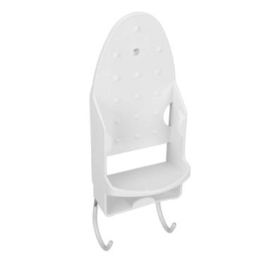 Imagem de Organizador de Tábua Passar Roupa Parede com Cabide Elétrico Superfície a Quente Prateleira Armazenamento Adequado para Tábuas em Forma T Fácil Montar Hardware Incluído Lavanderia Economizar Espaço Ár