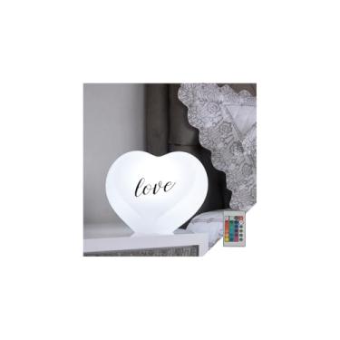 Imagem de Luminária Coração Love White LED RGB Prático e Funcional para o Dia a Dia