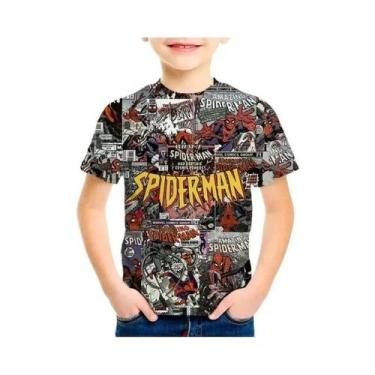Imagem de Camisetas Infantis De Verão Marvel Spiderman, Camisetas De Manga Curta