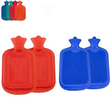 Imagem de kit 4 Bolsa Térmica Agua Quente e Fria 1Litro /Compressa Térmica para Dor,Cólica,Sinusite 34 x 18 Cm