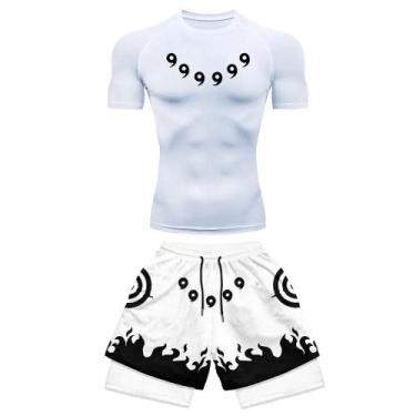 Imagem de Conjunto De Fitness Masculino De Secagem Rápida Com Estampa De Anime, 