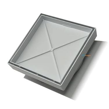 Imagem de Ralo Oculto 15x15 Invisível Inteligente Anti Insetos, Drenagem Eficiente para Banheiro e Cozinha Ideal para Moradores e Reformadores de Pisos e Porcelanato(4,Cinza Claro)