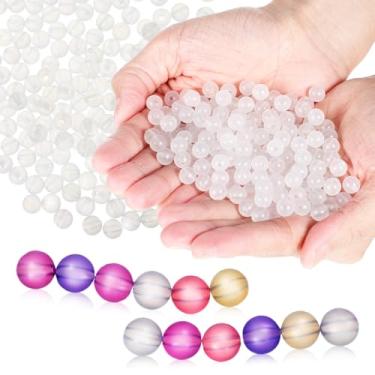 Imagem de SUPVOX 1000 peças de contas UV que mudam de cor, contas de plástico reativas à luz solar de 8 mm para fazer joias, pulseiras da amizade, acessórios de cabelo e artesanato DIY (cores sortidas)