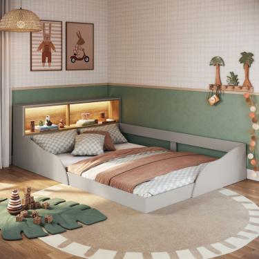 Imagem de Cama Infantil Montessoriana com LED Casal Lille Art in Moveis