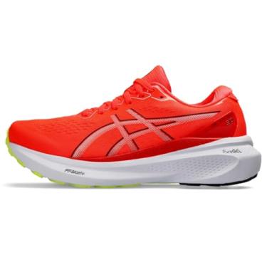 Imagem de ASICS Tênis de corrida feminino Gel-Kayano 30, Nascer do sol, vermelho/preto, 34