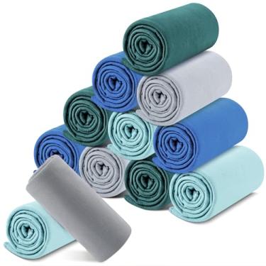 Imagem de Newwiee 12 mantas de lã a granel 127 x 152 cm, presentes de convidados de casamento ao ar livre, macio, leve, festa do pijama, cobertores de colo para animais de estimação, sofá, casa, escritório