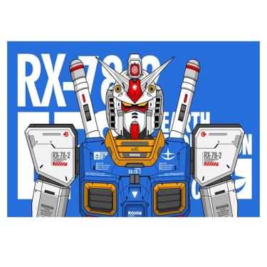 Imagem de Tapeçaria Gundamss Wall Room Aesthetic 150x130cm, microtecido