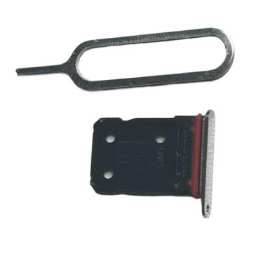 Imagem de zhxchzhi Suporte de bandeja de cartão SIM duplo OEM + pino compatível com OnePlus 13 CPH2655 peças prata