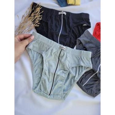 Imagem de Cueca Slip de Algodão Ref N09 Conforto Clássico e Ajuste Perfeito Kit/