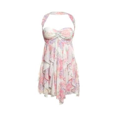 Imagem de Vestido Feminino Sem Mangas Com Decote Halter Estilo Estrela Do Mar, C