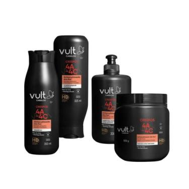 Imagem de Kit Vult Cabelos Crespos 4A ao 4C Sh 350ml +Cond 325ml+ C.Pent 300ml+M