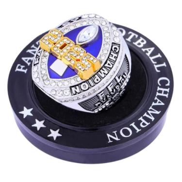 Imagem de ZZXZJW Prêmio Troféu Anel Campeonato de Futebol Fantástico 2025 para Vencedor da Liga de Futebol de Fantasia, Metal, Cristal