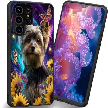 Imagem de RUUHLJLET Projetada para Samsung Galaxy S26 Ultra de 6,9 polegadas, capa fosca macia oferece proteção total (Yorkshire Terrier Butterfly)