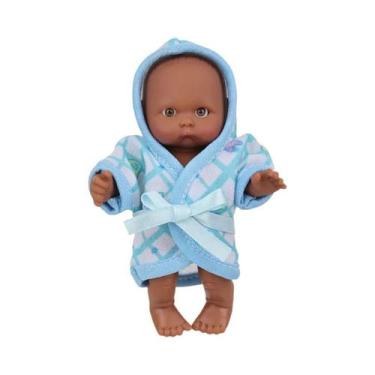 Imagem de Boneca Bebê Reborn Africana Negra De 12cm Com Pijama, Brinquedo De Vin