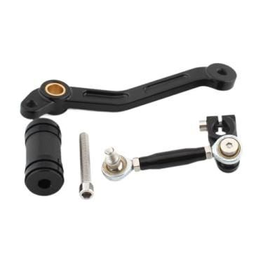 Imagem de Vaveren Alavanca de câmbio em liga de alumínio, pedal de freio e alavanca de câmbio para motocicleta VMX1200, Preto