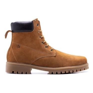 Imagem de Bota Coturno Masculina Couro Nobuck Tratorada Cano Medio - qbec, Caram