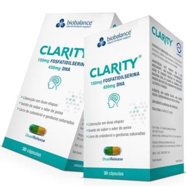 Imagem de Clarity Biobalance Fosfatidilserina 150mg DHA 450mg 30 Caps, 2 Potes
