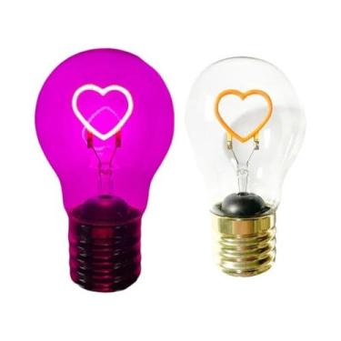 Imagem de Lâmpada LED Edison Filamento Dimmable Rosa A70 E40 5V 360 Graus Econom