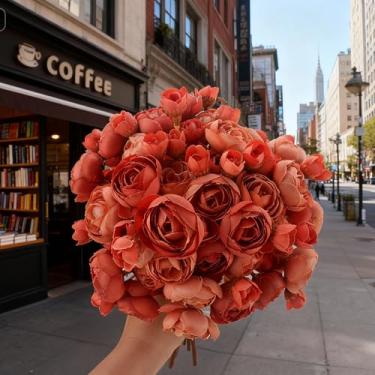 Imagem de Embewhis 24 hastes de flores artificiais de ranúnculo - buquê de ranúnculo de seda sintética 96 flores para decorações de casamento, decoração de casa, arranjos de férias e centros de mesa grandes