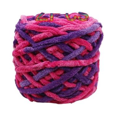 Imagem de Fio De Poliéster Macio E Grosso (2 Peças) Para Tricô Manual, Crochê, C