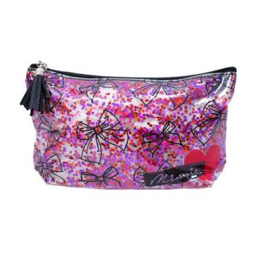 Imagem de Necessaire Transparente Laços Minnie 13x6.5x23cm Disney