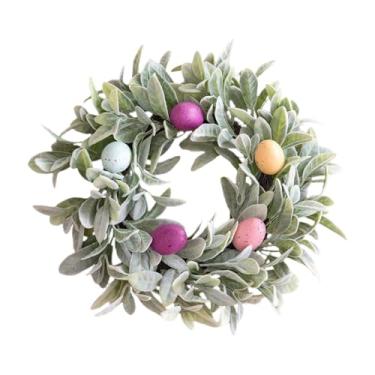 Imagem de UGPLM Guirlanda de Primavera, Guirlanda de Eucalipto com Ovos Coloridos para Festas, Porta de Entrada, Estilo Fazenda, Artigos para Festas