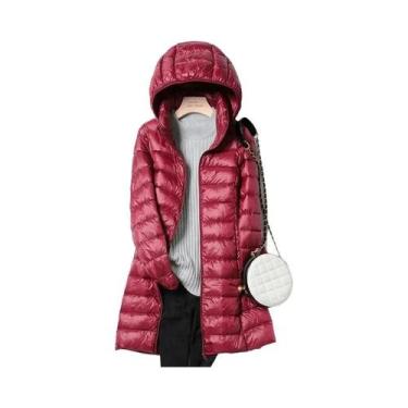 Imagem de Jaqueta De Inverno Feminina Slim Fit Sem Capuz, Casaco Puffer Fashion 