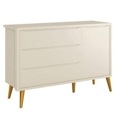 Imagem de Cômoda Infantil Theo 1 Porta Areia com Pés Amadeirados - Reller