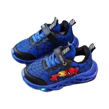 Imagem de Tênis LED Mesh Do Homem-Aranha Para Meninos, Vermelho E Preto, Antider