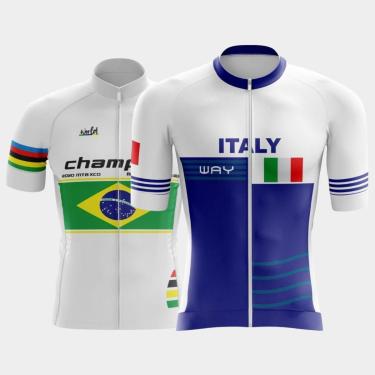 Imagem de Combo 2 Camisas Premium de Ciclismo Masculinas Manga Curta Respirável Proteção Uv-Masculino