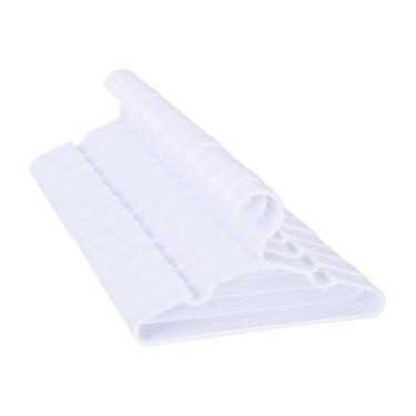 Imagem de Pacote com 120 cabides infantis brancos de 29 cm - cabides de roupas de bebê para bebês e crianças, cabides infantis de plástico durável para armário, calças, casacos, saias (antiderrapantes