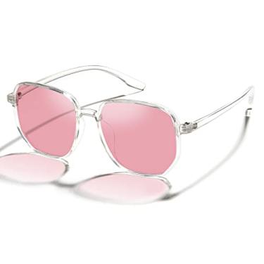 Imagem de Óculos de sol polarizados para homens e mulheres com proteção UV para dirigir, pescar, viajar 1045, rosa