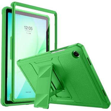 Imagem de MoKo Capa para Galaxy Tab A11+ Plus/A9+ 2025/2023, 2025/2023, à prova de impacto, com protetor de tela integrado para tablet Galaxy Tab A11+/A9 Plus, verde floresta