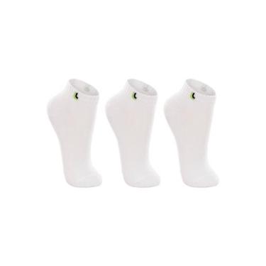 Imagem de Kit 3 Pares de Meias Infantil Cano Curto Lupo 2725-089, Branco, 30/36