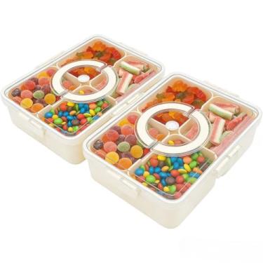 Imagem de Organizador de Geladeira Hermético com Divisórias – Pote Organizador Multiuso para Alimentos e Organização de Cozinha(K0614*2)