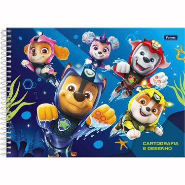 Imagem de Caderno Cartografia Capa Dura Patrulha Canina 80 Folhas Foroni