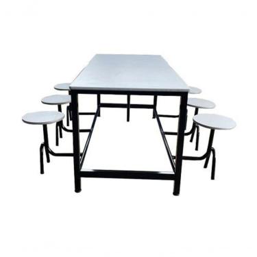 Imagem de Mesa Para Refeitório Para 06 Lugares Linha Romana Cinza