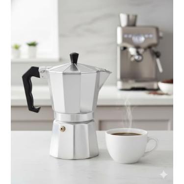 Imagem de Cafeteira Italiana 6 Xícaras Café Espresso Alumínio Antiaderente