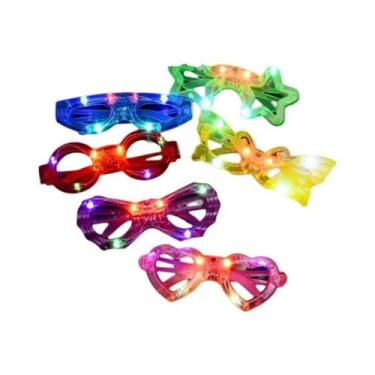 Imagem de Óculos De Festa Neon Com Luz LED Multicolorida Para Adultos E Crianças