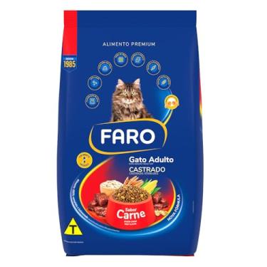 Imagem de Ração Faro Gato Castrado Carne 900g