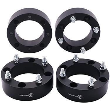 Imagem de VLAOSCHI Adaptadores de roda forjados pretos 4x156 para 4x137 5 polegadas com pinos de 3/20.3 cm-24 compatíveis com Polaris Kawasaki 4 Lug 4/156 para Ranger Sportsman 400 500 600 700 KSF 250 RZR XP