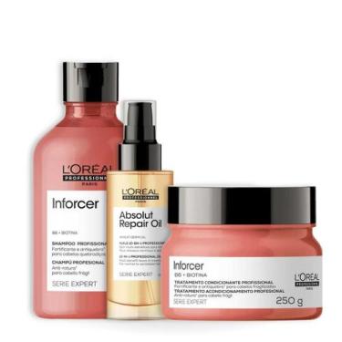Imagem de Loreal Inforcer Sh 300ml + Masc 250ml + Oleo 90ml - Loreal Profissiona