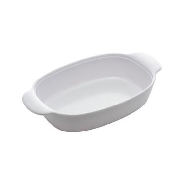 Imagem de Travessa Oval De Melamina Branca 23cm Não Quebra Resistente - Lyor