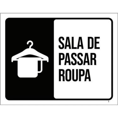 Imagem de Kit 3 Placas Sala De Passar Roupa Desenho