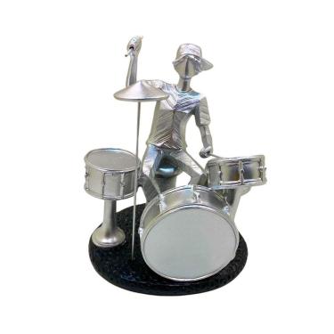 Imagem de Figura Decorativa Músico Baterista 17 X 15 X 20 Cm