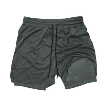 Imagem de Short Térmico 2 Em 1 Para Corrida, Academia, Esportes Masculino-Masculino